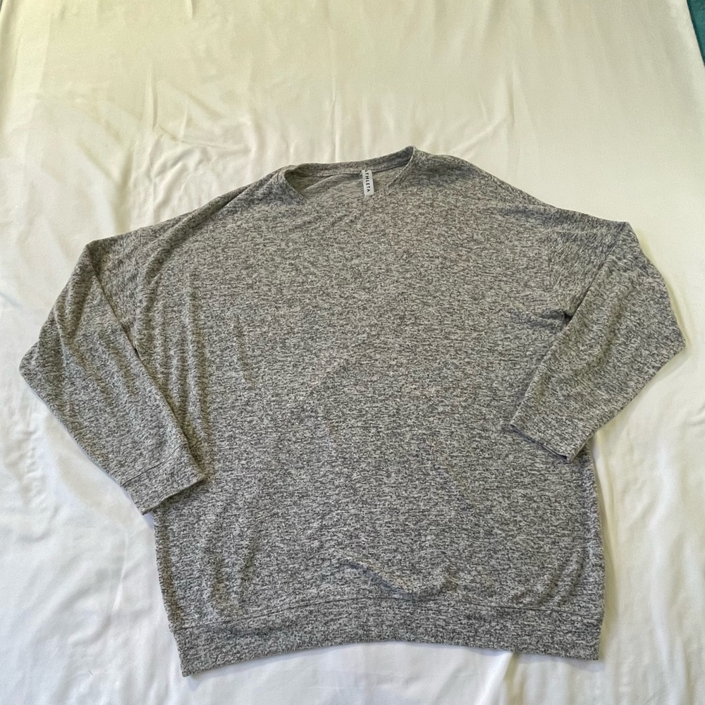 Womens Athleta Mindful Pullover Sweater Grey- LT(large tall)